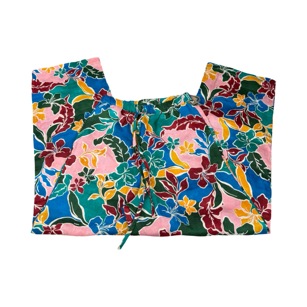 Stone Fox Wear Gita Linen Wide Leg Pants in Rainbow Jungle Sz. XS NWT - Picture 3 of 5